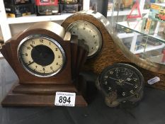 2 Smiths car clocks & 1 other