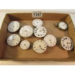 A tray of watch movements.