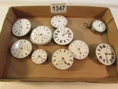 A tray of watch movements.