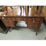 A mahogany desk.