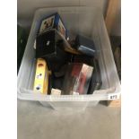 A box of 1970's cameras