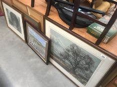 4 assorted framed and glazed pictures