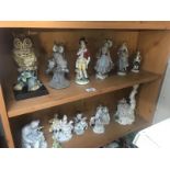 2 shelves of ornaments