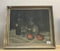 An oil on canvas still life signed indistinct Dalec 1929