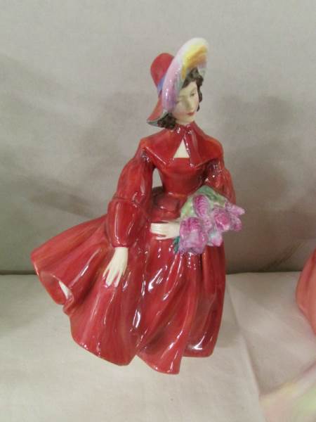 4 Royal Doulton figurines being 'Lady Charmaine', 'Daffy Down Dilly', 'Sweet Anne' and 'Lilac Time'. - Image 3 of 5