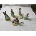 5 boxed John Beswick Beatrix Potter figurines including limited editions.