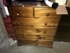 A pine 8 drawer chest of drawers