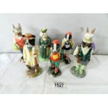 7 Beswick animal figures - Fisherman Otter, Mrs Rabbit Baking, Gardener rabbit, The Lady Pig,