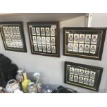 4 framed and glazed cigarette sets players RAD squadron badges