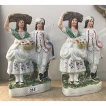 2 old Victorian Staffordshire figure groups A/F