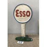 A cast iron Esso advertising sign