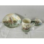3 items of Royal Doulton 'Home Waters' series ware, D6434.