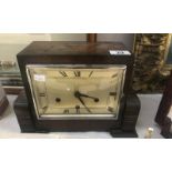 A 1930's oak Westminster chime mantle clock