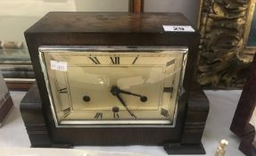 A 1930's oak Westminster chime mantle clock