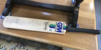 A signed Cricket bat
