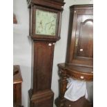 An oak 30 hour long case clock marked Hargreaves, Settle.