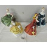 4 Royal Doulton figurines, Michelle, Janine, Julia and Coralie.