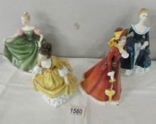 4 Royal Doulton figurines, Michelle, Janine, Julia and Coralie.