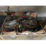 An interesting auto jumble lot including Lincs bicycle spinners, gaskets & wiring connectors etc.