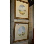 2 framed and glazed rural/pastoral/mountain watercolours by Ian Anthony Gilliarand.