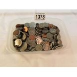 A box of Canada/USA/Australia coins.