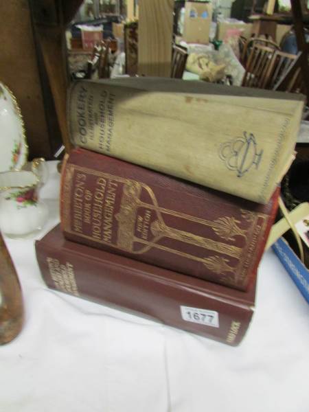 3 copies of Mrs Beeton's Household Management.