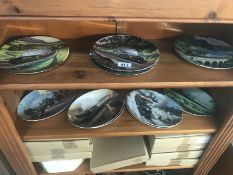 A quantity of Wedgwood and Royal Doulton steam train collectors plates