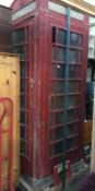 A George VI K6 red telephone box,