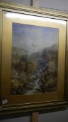 A Charles McArthur, 1880, watercolour, signed front and back', 'Sunset on the River Lluewy,