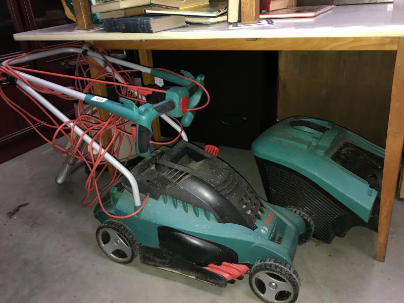 A Bosch electric lawn mower