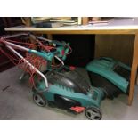 A Bosch electric lawn mower