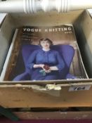 A quantity of Vogue knitting books