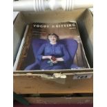 A quantity of Vogue knitting books