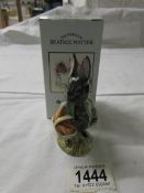 A Royal Albert Beatrix Potter rare error piece, Little Black Rabbit with Fierce Rabbit backstamp.