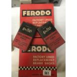 2 vintage Walben tins, Box set of 4 Ferodo brake shoes F310G (suitable for Ford Capri & Cortina,