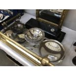 A mixed selection of silver plate including dishes and comports,