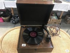 A vintage Columbia electric gramophone record player