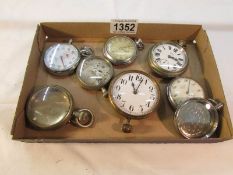 A quantity of old pocket watches etc., for spare or repair.