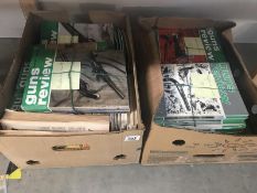 2 boxes of complete sets of guns reviews magazines