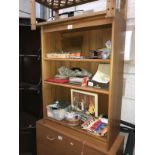 A teak bookcase