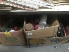 3 boxes of bicycle parts, tools & DIY fixings (screws & bolts etc.