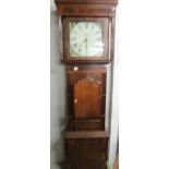 An inlaid 30 hour long case clock marked Johnson, Lancaster.