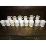 9 collectable Denby regional themed mugs & 6 other Denby mugs