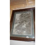 A framed and glazed Victorian print entitled 'Happy Days'.