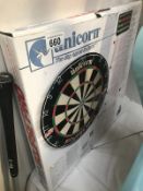 A boxed dart board