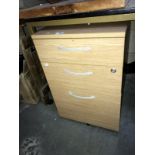 A 3 drawer office chest (1 filing drawer)