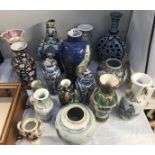 A large quantity of oriental vases (some A/F)