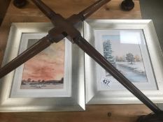 A pair of original watercolours by Jean Everson