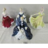 4 Royal Doulton figures - Ninette, Laurianne, Hilary and Fiona.