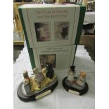 2 large boxed John Beswick Beatrix Potter limited edition figurines,